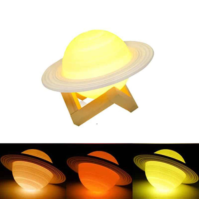 Lampka nocna 3D planeta Saturn