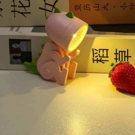 Regulowana mini lampka LED dinozaur klips
