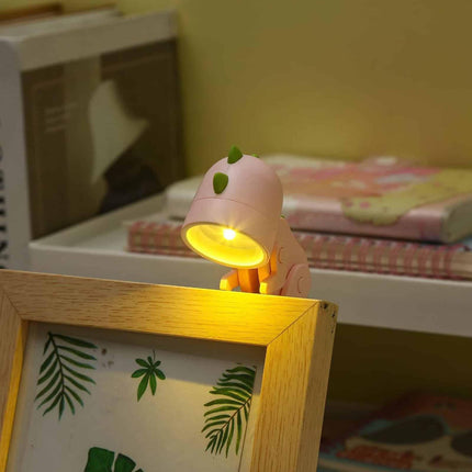 Regulowana mini lampka LED dinozaur klips