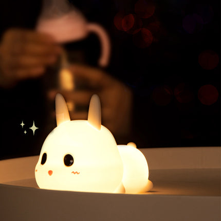 Miękka silikonowa lampka nocna królik LED