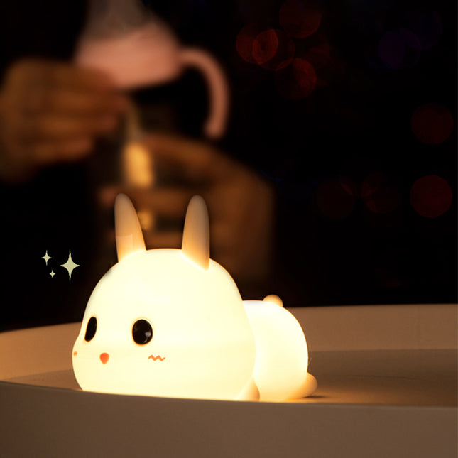 Miękka silikonowa lampka nocna królik LED