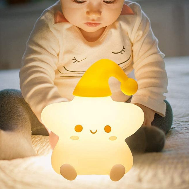 Lampka nocna gwiazdka zmieniająca kolory