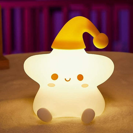 Lampka nocna gwiazdka zmieniająca kolory