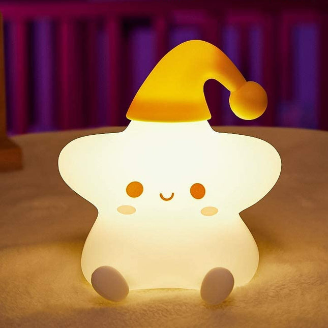 Lampka nocna gwiazdka zmieniająca kolory