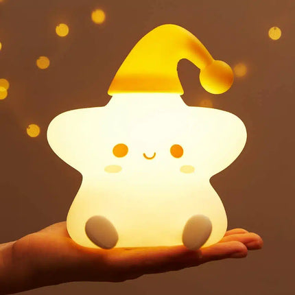 Lampka nocna gwiazdka zmieniająca kolory