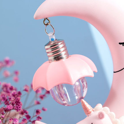 Lampka nocna księżyc z jednorożcem