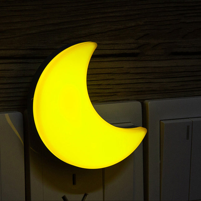 Żółta lampka nocna do kontaktu księżyc