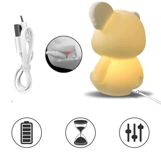 Silikonowa lampka nocna miś koala pilot