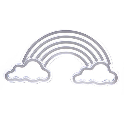 Neon LED na ścianę tęcza chmurki