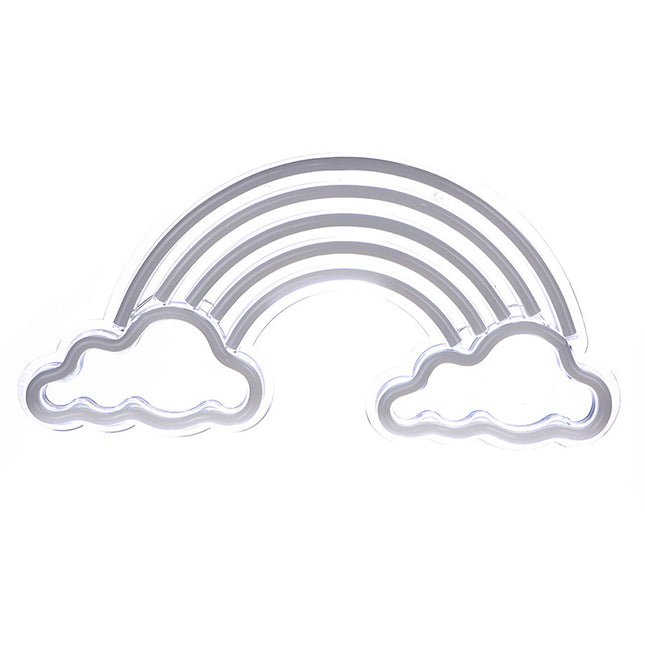 Neon LED na ścianę tęcza chmurki