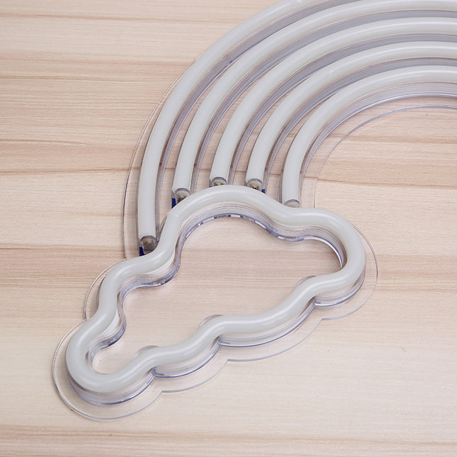 Neon LED na ścianę tęcza chmurki