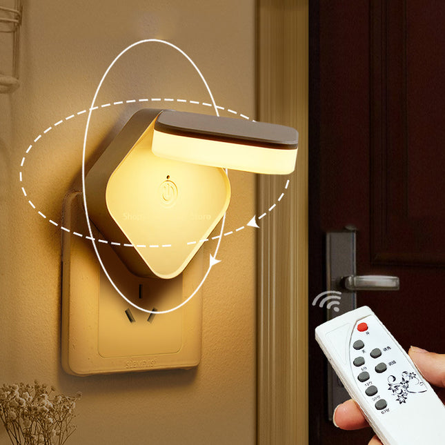 Ścienna lampka nocna do kontaktu z pilotem