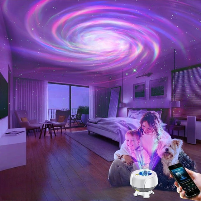 Projektor gwiazd galaktyka z głośnikiem Bluetooth