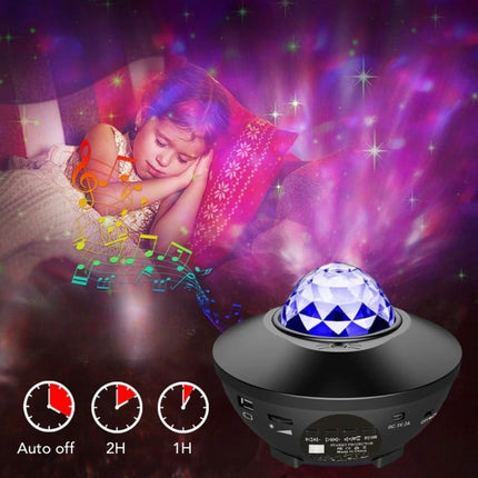 Muzyczna lampka nocna z projektorem fal oceanu