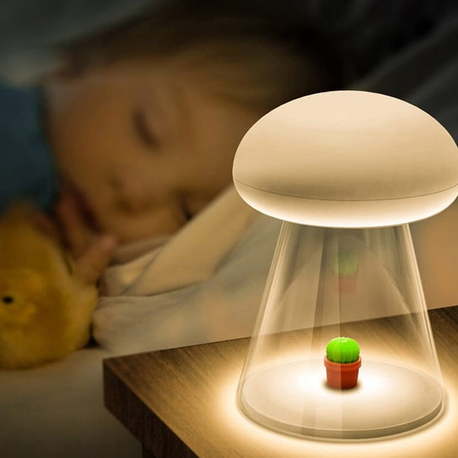 Muzyczna lampka nocna grzybek z dotykiem
