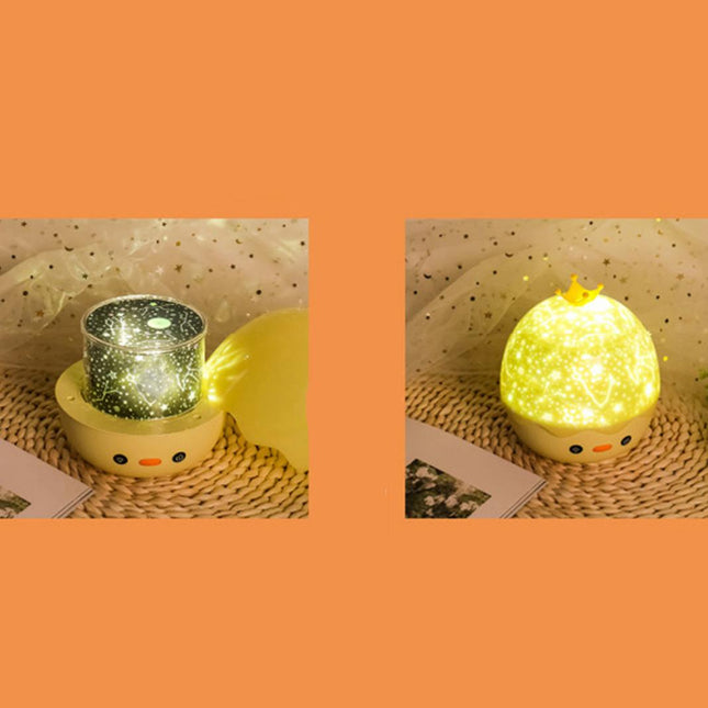 Muzyczna lampka nocna kurczaczek z projektorem