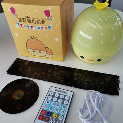 Muzyczna lampka nocna kurczaczek z projektorem