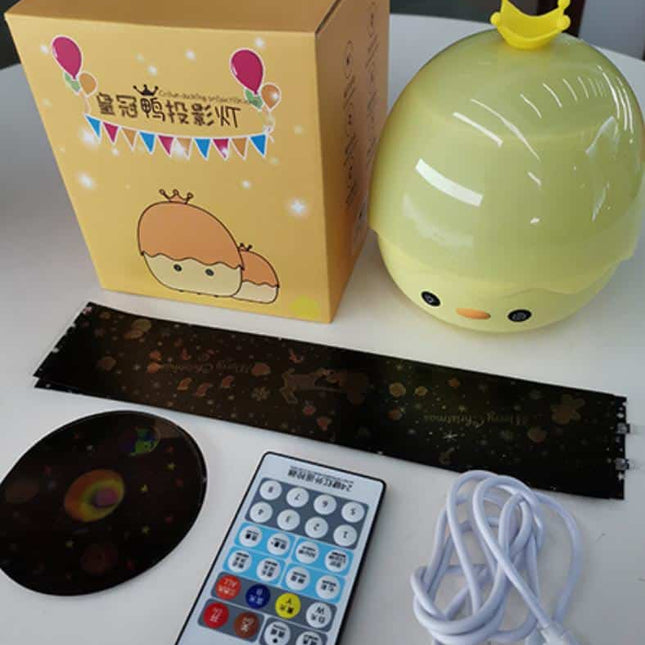 Muzyczna lampka nocna kurczaczek z projektorem