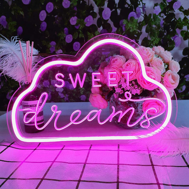Neonowa lampka chmurka Sweet Dreams