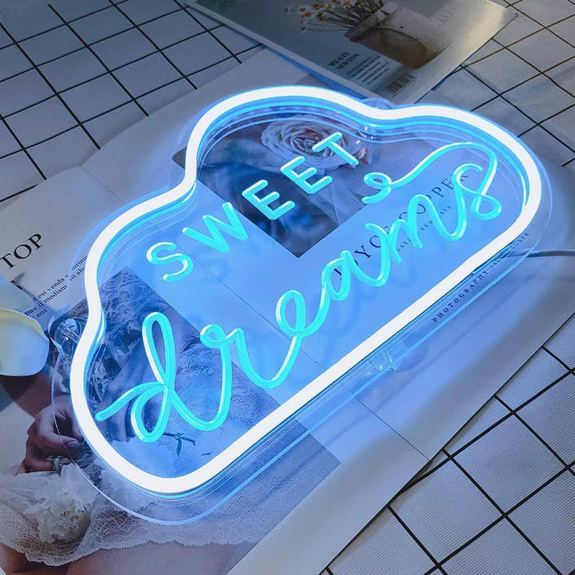 Neonowa lampka chmurka Sweet Dreams