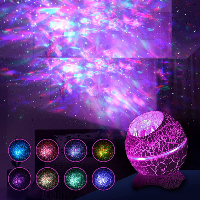 Projektor gwiazd lampka nocna jajko dinozaura