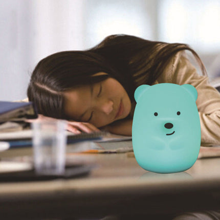 Silikonowa lampka nocna miś z pilotem