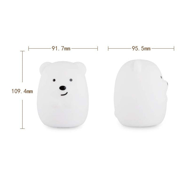 Silikonowa lampka nocna miś z pilotem