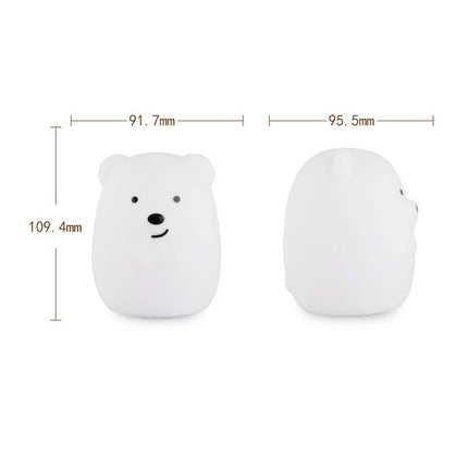 Silikonowa lampka nocna miś z pilotem