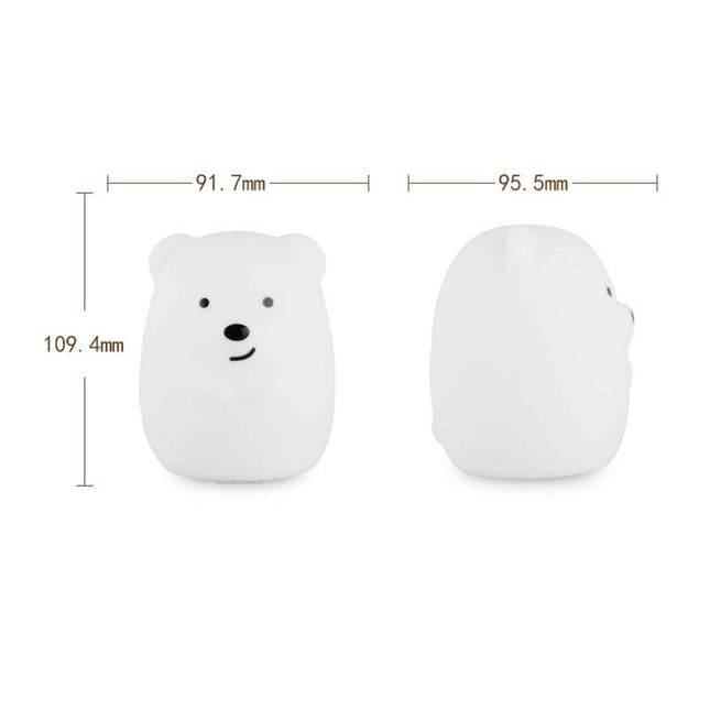 Silikonowa lampka nocna miś z pilotem