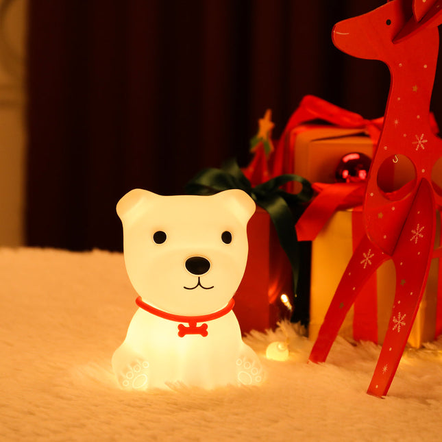 Lampka nocna piesek z pilotem dla dziecka