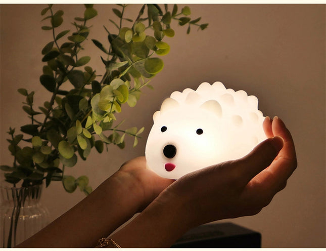 Miękka lampka silikonowa jeżyk USB dla niemowląt