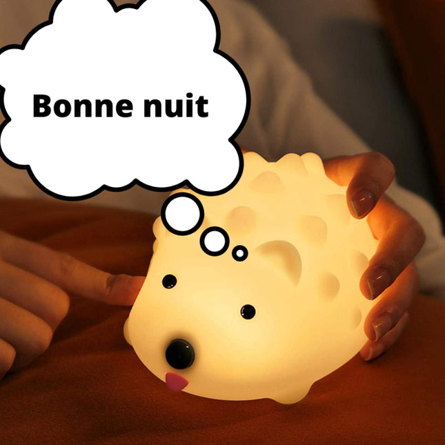 Miękka lampka silikonowa jeżyk USB dla niemowląt