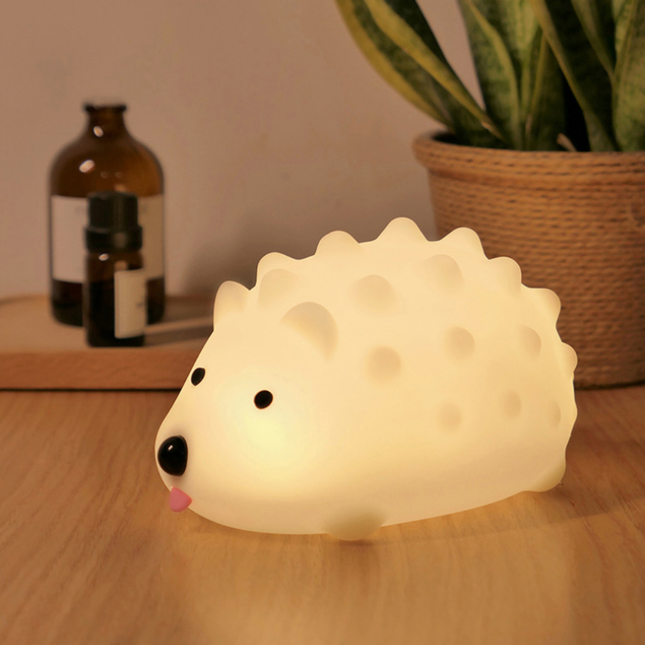 Miękka lampka silikonowa jeżyk USB dla niemowląt