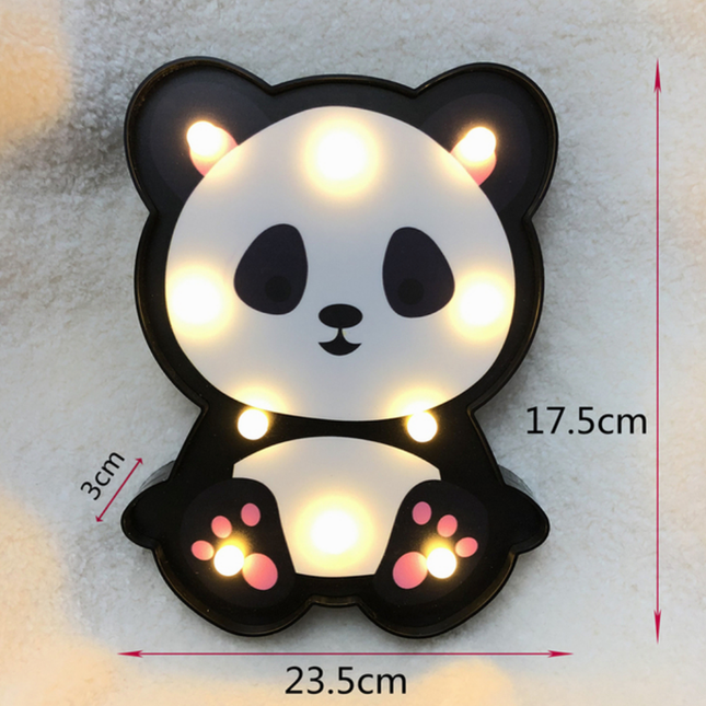 Ścienna lampka dekoracyjna LED panda dla dzieci