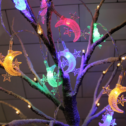 Girlanda świetlna LED księżyce i gwiazdy