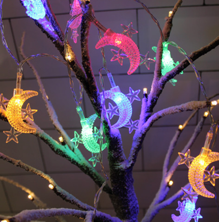 Girlanda świetlna LED księżyce i gwiazdy