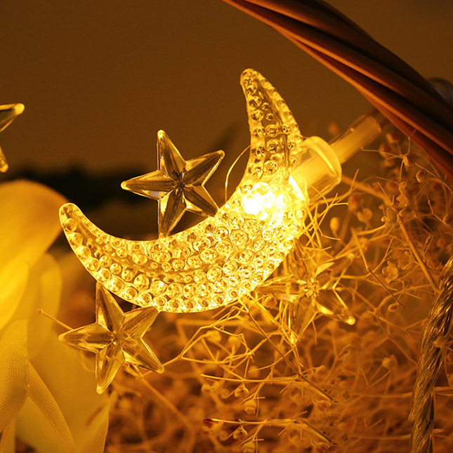 Girlanda świetlna LED księżyce i gwiazdy