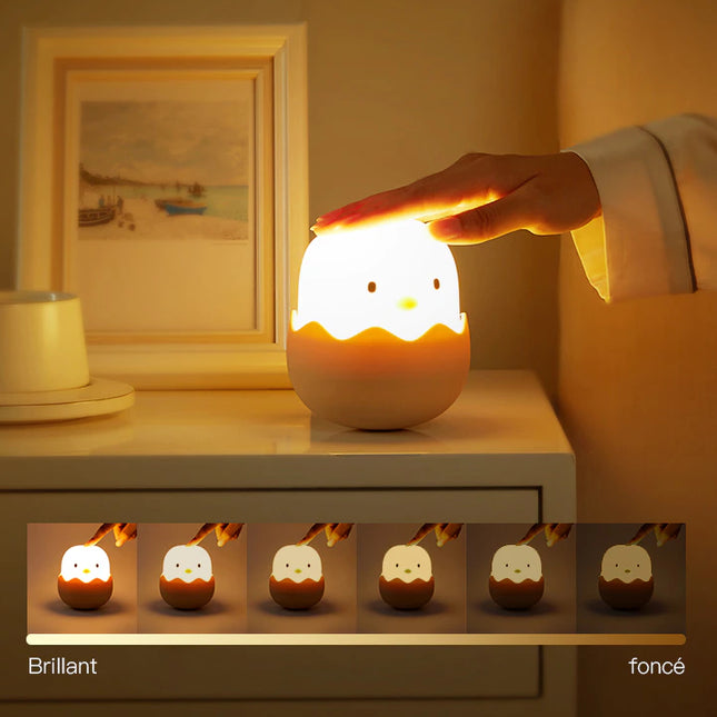 Silikonowa lampka nocna kurczaczek dla dzieci