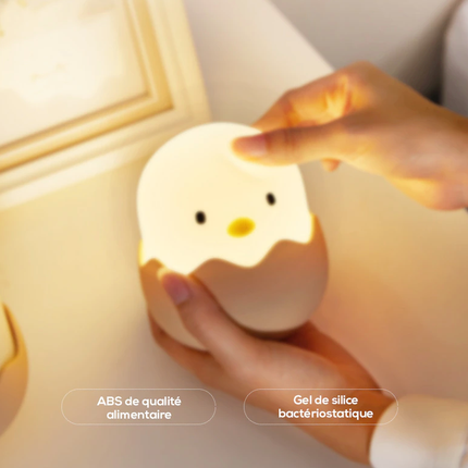 Silikonowa lampka nocna kurczaczek dla dzieci