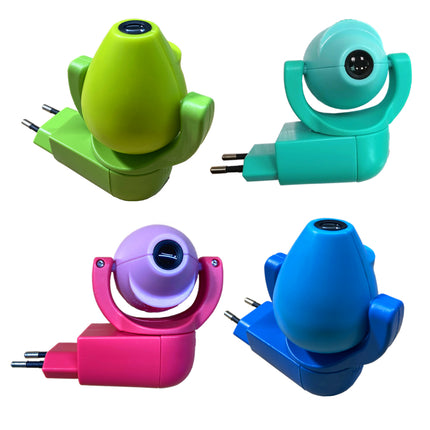 Lampka nocna z projektorem obrazków do kontaktu