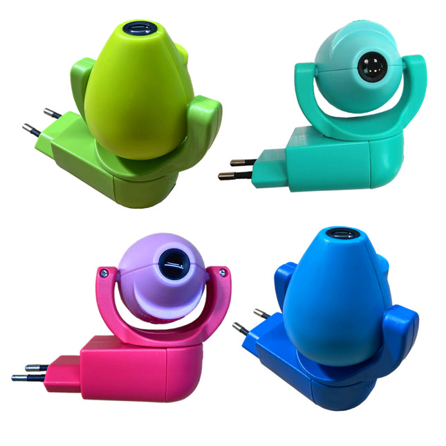 Lampka nocna z projektorem obrazków do kontaktu