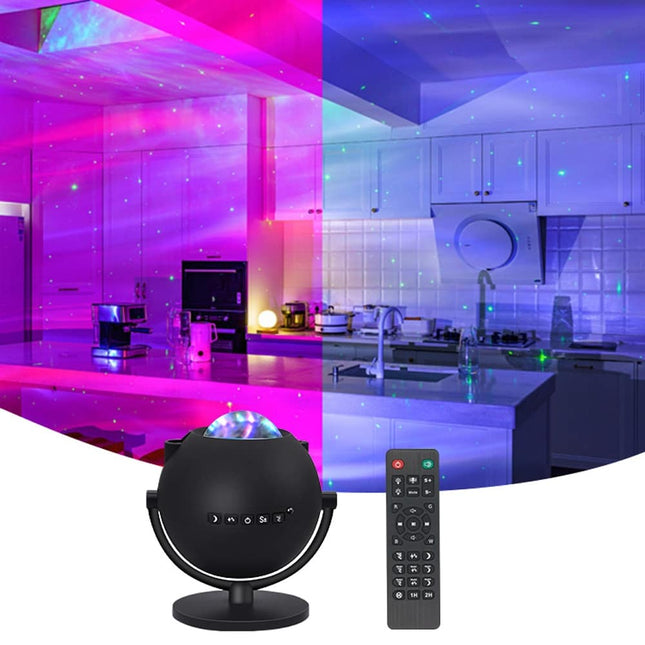 Projektor galaktyk LED z głośnikiem pilotem