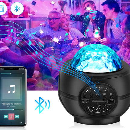 Projektor gwiazd z głośnikiem Bluetooth