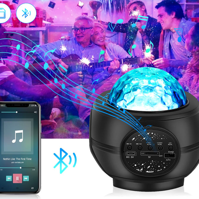 Projektor gwiazd z głośnikiem Bluetooth