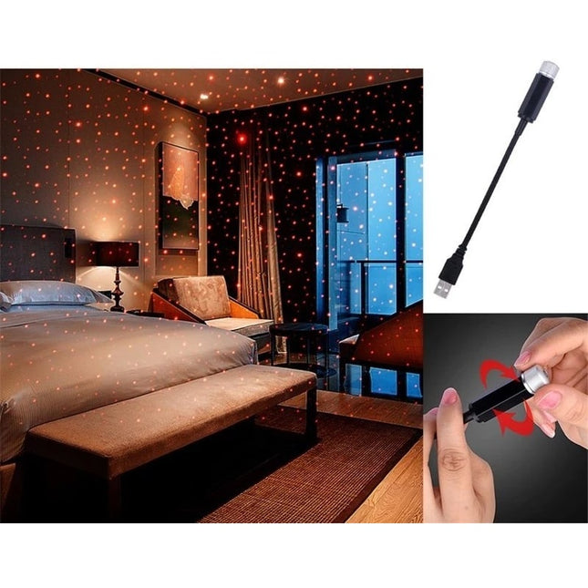 Kieszonkowy projektor gwiazd USB do samochodu