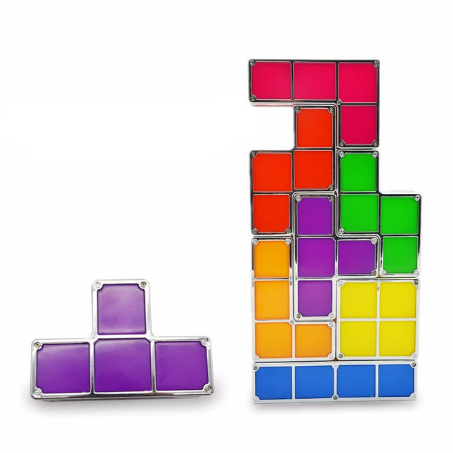 Kolorowa lampka nocna puzzle Tetris do składania