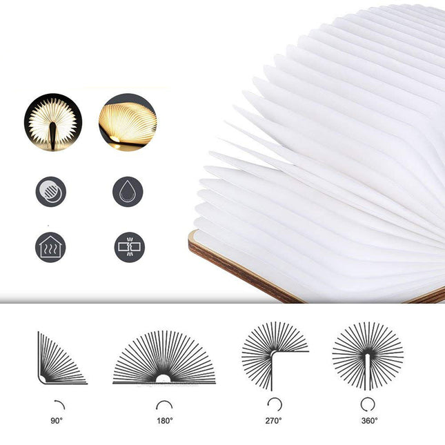 Składana lampka książka LED ładowana USB