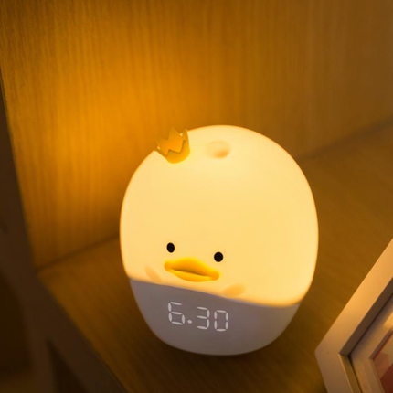 Lampka nocna budzik dla dzieci kurczaczek