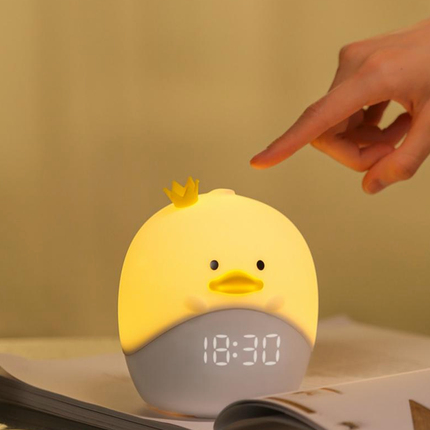 Lampka nocna budzik dla dzieci kurczaczek
