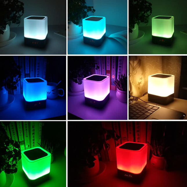 Lampka nocna z głośnikiem Bluetooth i budzikiem